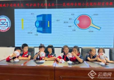 昆明多部门在师专附小开展爱眼护眼小课堂活动